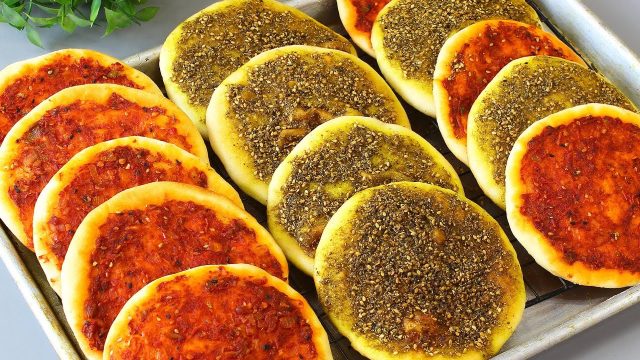 طريقة عمل مناقيش زيت وزعتر للفطور