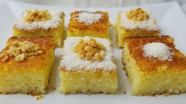 طريقة عمل كيك الشاي بالسميد