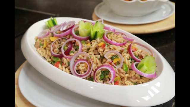 طريقة عمل بفتيك مكرونة التونة بالكريمة والليمون