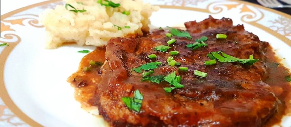 طريقة عمل ستيك الثلج المحمر بصوص البلاك ميلك