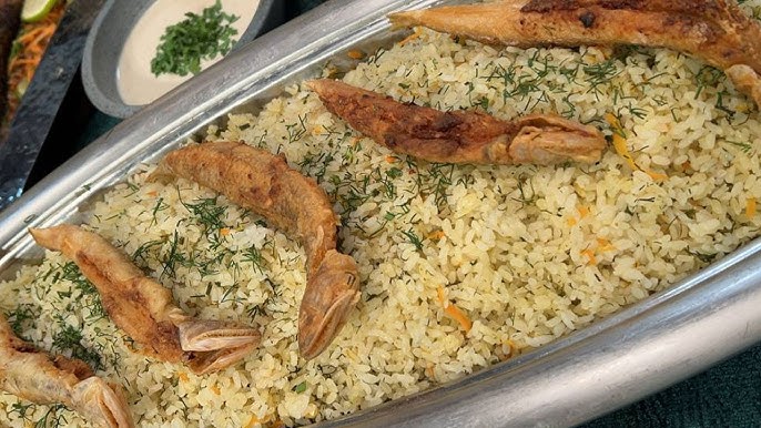 طريقة عمل أرز بالشبت والسمك المشوي وصوص الليمون