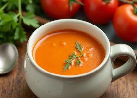 طريقة عمل شوربة الطماطم المشوية بالقرنفل