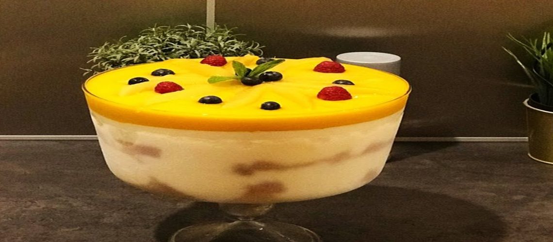 طريقة عمل بودينج المانجو بالفانيليا