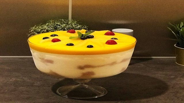 طريقة عمل بودينج المانجو بالفانيليا
