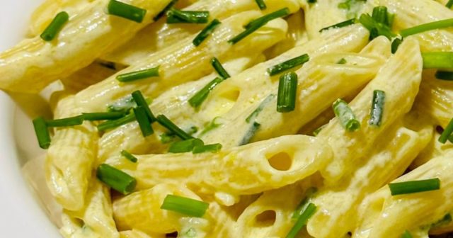 طريقة عمل باستا صوص الزبادى والليمون والفلفل المدخن