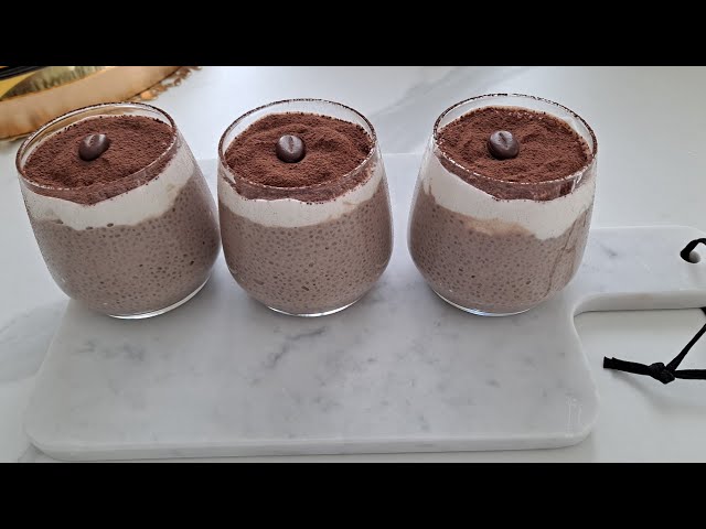 طريقة عمل بودينج الشيا بالتيراميسو