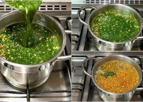 طريقة عمل طاجن ملوخية ناشفة بالثوم والسمسم