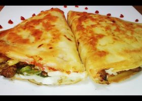 طريقة عمل كريب مالح بحشو الشيش طاووق والمانجو