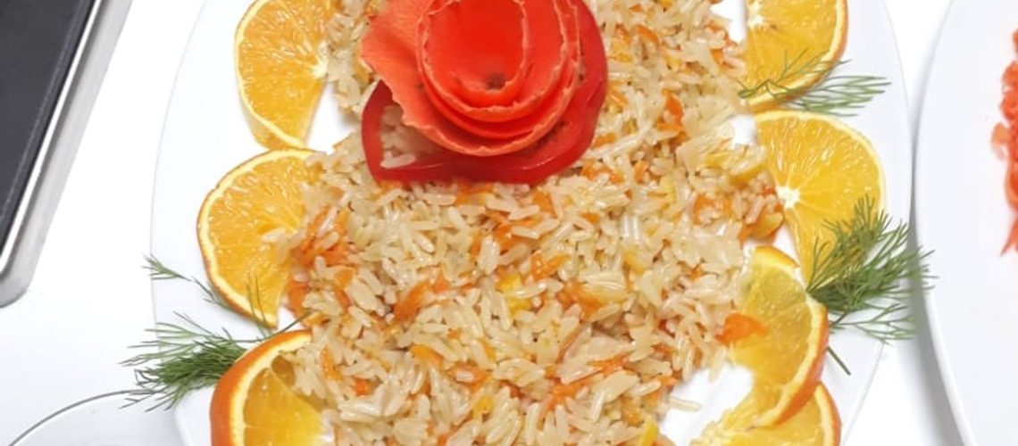 طريقة عمل ارز بالبرتقال وقشر الليمون والزعفران
