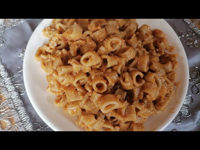 طريقة عمل مكرونة بصوص الفول السودانى والليمون