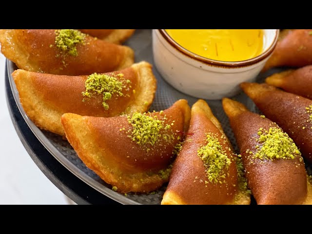 طريقة عمل قطايف برميلية بطبقة سكر محروق كريسب