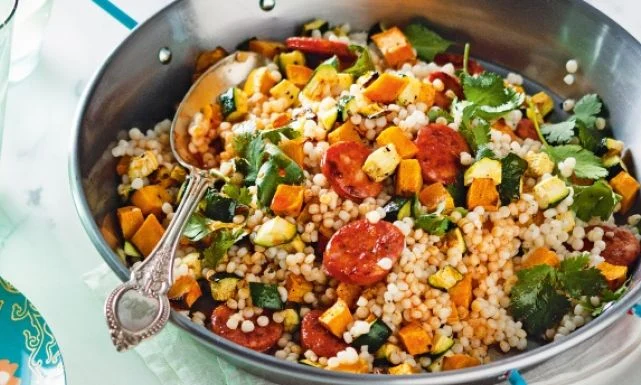 طريقة عمل سلطة الكسكس بالتمر القرع المشوى