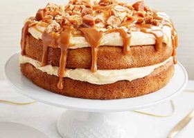 طريقة عمل كيكة الكورن فليكس بالكراميل