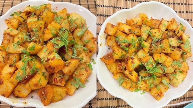 طريقة عمل بطاطس مشوية بالعسل والكمون