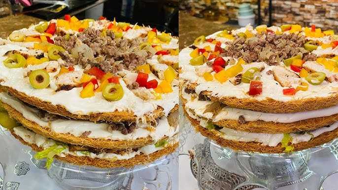 طريقة عمل كنافة بطاطس حادقة محشية فراخ متبلة بالكارى