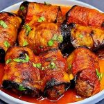 طريقة عمل لفائف الباذنجان المشوى بصوص الطماطم المدخنة
