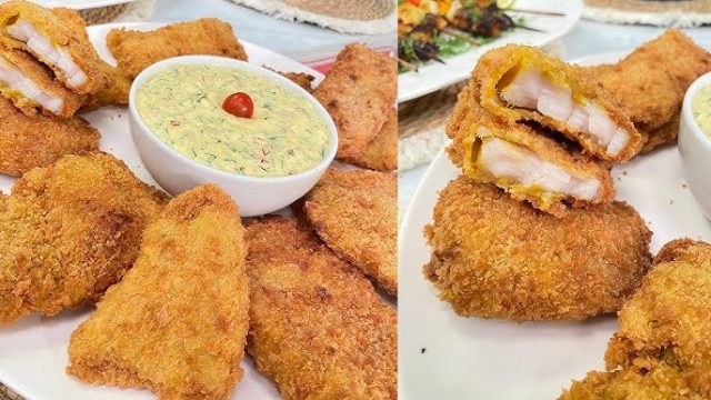 طريقة عمل سمك فيليه بصوص التفاح والقرفة