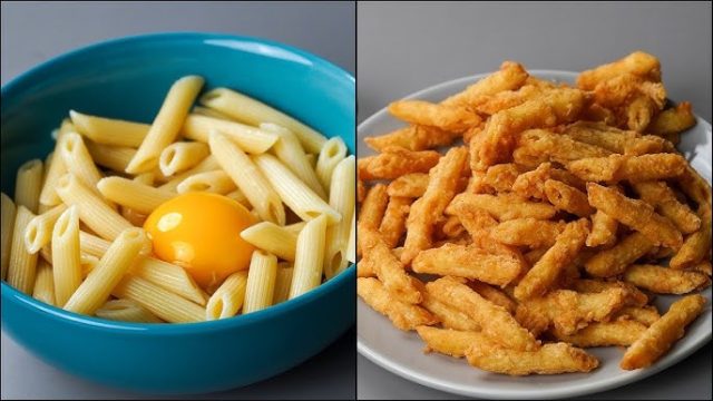 طريقة عمل باستا بانيه مقرمشة بصوص كشرى حار