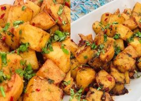 طريقة عمل البطاطس الحارة بالزعتر المجفف