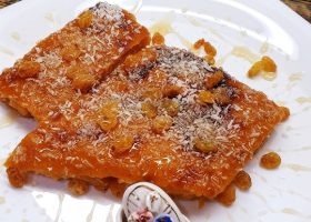 طريقة عمل طاجن البطاطا الحلوة بالقرفة وجوز الهند المبشور