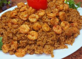 طريقة عمل فريك بالجمبري وصوص الليمون الدافئ