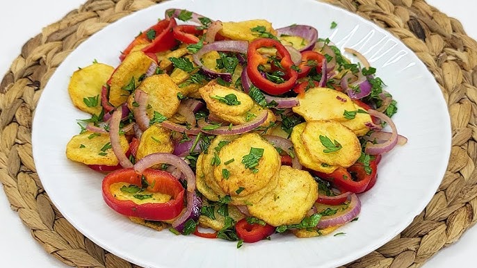 طريقة عمل سلطة البطاطس الحلوة المشوية مع صوص العسل والخردل