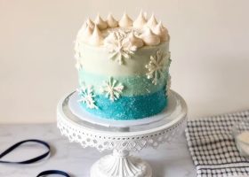 طريقة عمل كيكة الليل الثلجيه باللافندر والنعناع الدافىء