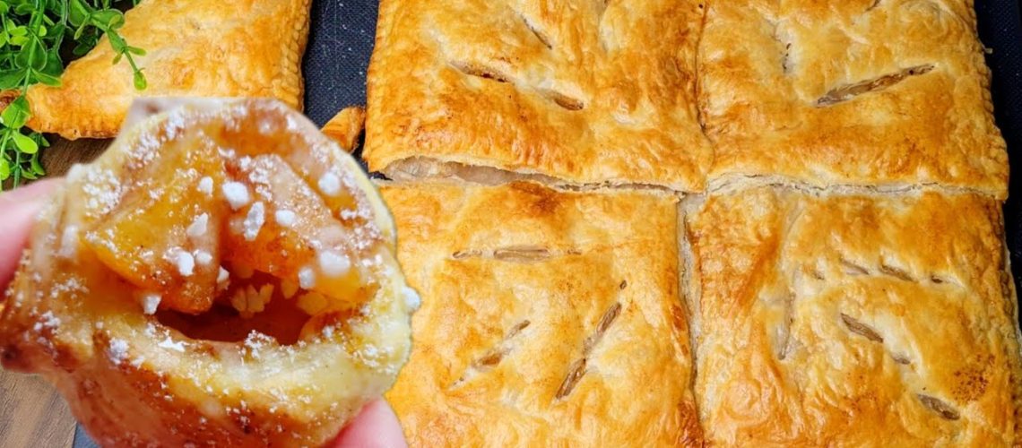 طريقة عمل خبز القرفة المحشى بقطع التفاح المكرمل