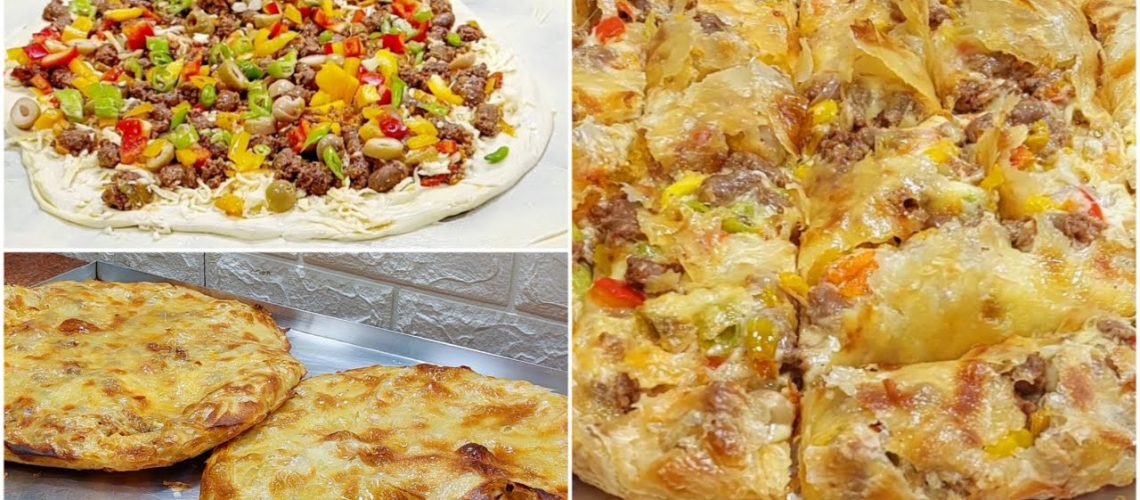 طريقة عمل فطير محشى كفته وموتزاريلا بصوص الطحينة