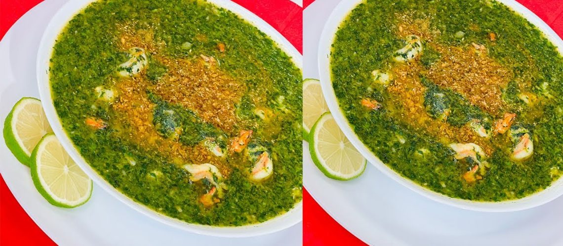 طريقة عمل طاجن ملوخية بالكريمة والجمبري المكرمل