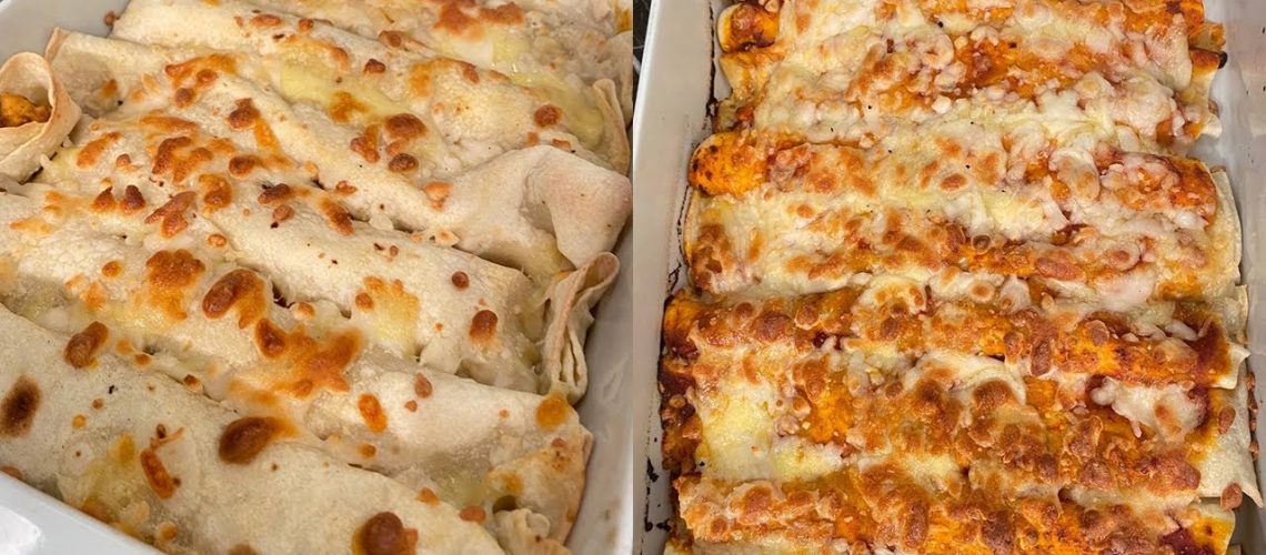 طريقة عمل صينية رقاق رول محشى فراخ وبشاميل بالجبنة المطاط