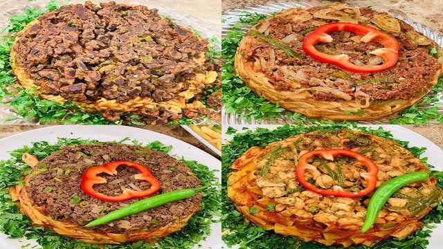 طريقة عمل طاجن مكرونة بصلصة الفلفل المشوى والكبدة الكراميل