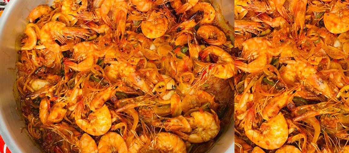 طريقة عمل طاجن جمبرى بالكشرى الابيض