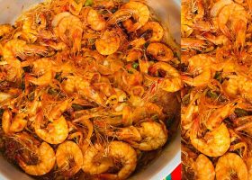 طريقة عمل طاجن جمبرى بالكشرى الابيض