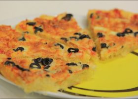 طريقة عمل بيتزا كنافة مالحة بشاورما وبصل مكرمل