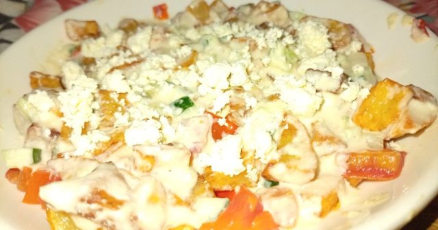 طريقة عمل فته بطاطس كريسبى بصوص طحينة مانجا