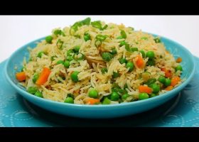 طريقة عمل أرز بالخضار المشوى والتفاح الكراميل