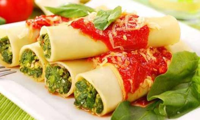 طريقة عمل كانيلوني بالسبانخ والريكوتا