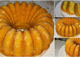 طريقة عمل كيكة برتقال هشة بصوص السكر الخفيف