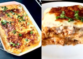 طريقة عمل لازانيا شرقيه بالكفتة والبشاميل المتبل