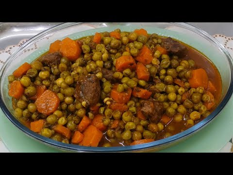 طريقة عمل يخنة بازيلا وجزر صحية