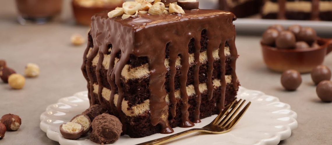 طريقة عمل كيكة الموكا بالجوز