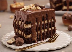 طريقة عمل كيكة الموكا بالجوز