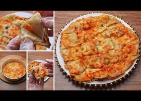 طريقة عمل فطير محشى جبنة وخضار مشوى