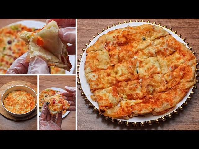 طريقة عمل فطير محشى جبنة وخضار مشوى