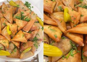 طريقة عمل سمبوسك جبنة بالزعتر وصوص الطماطم الحارة