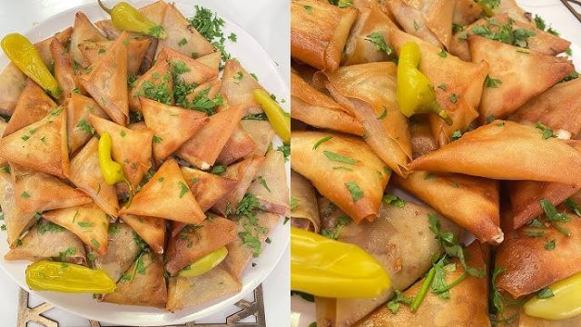 طريقة عمل سمبوسك جبنة بالزعتر وصوص الطماطم الحارة