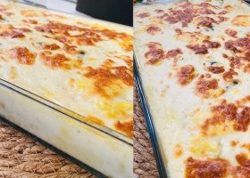 طريقة عمل مكرونة بالبشاميل بالجمبرى والكارى