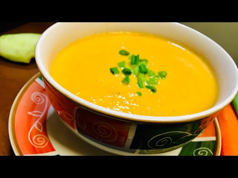 طريقة عمل شوربة جزر بالزنجبيل وحليب جوز الهند