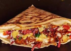 طريقة عمل كريب محشى فراخ بصوص الرانش